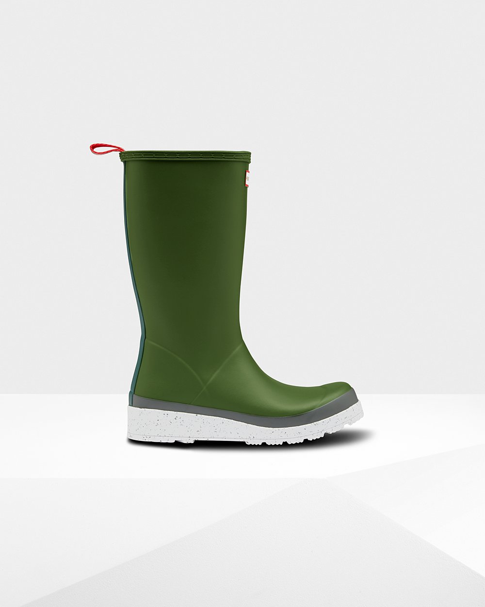 Play Botas Hunter Mujer Original Tall Speckle Rain - Verde/Blancas - Argentina 0678UDSFH